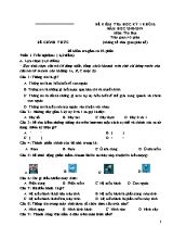 Bài kiểm tra học kỳ I môn Tin học Lớp 6 - Năm học 2018-2019
